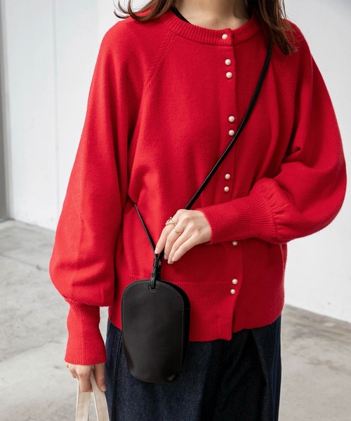 BONLECILL（ボンルシール）の「ラウンドポシェット / マルチミニショルダーバッグ（ショルダーバッグ・レディース・ブラック/ベージュ/ピンク/ライム/アイボリー・FREE）」の8枚目の写真