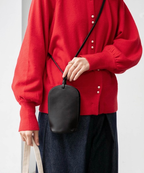 BONLECILL（ボンルシール）の「ラウンドポシェット / マルチミニショルダーバッグ（ショルダーバッグ・レディース・ブラック/ベージュ/ピンク/ライム/アイボリー・FREE）」の15枚目の写真