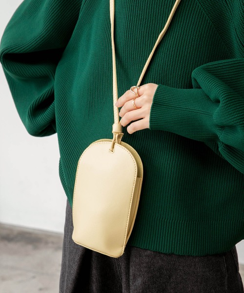 BONLECILL（ボンルシール）の「ラウンドポシェット / マルチミニショルダーバッグ（ショルダーバッグ・レディース・ブラック/ベージュ/ピンク/ライム/アイボリー・FREE）」の7枚目の写真