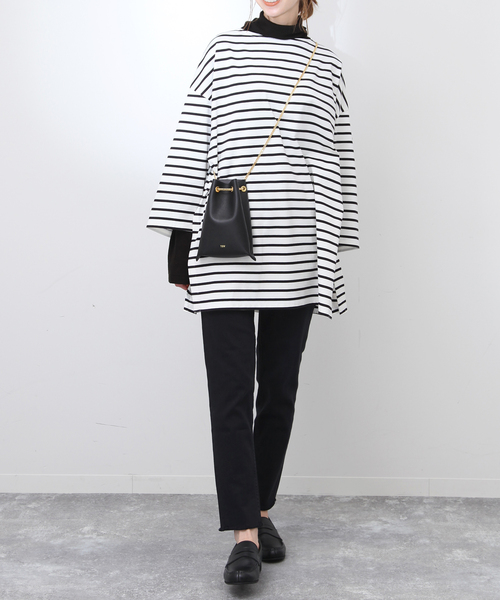SLOBE IENA（スローブイエナ）の「【ORCIVAL / オーシバル】COTTON MERCERIZINGボーダーカットソー（Tシャツ/カットソー・レディース・ホワイト/ブラウン/グリーン・FREE）」の20枚目の写真