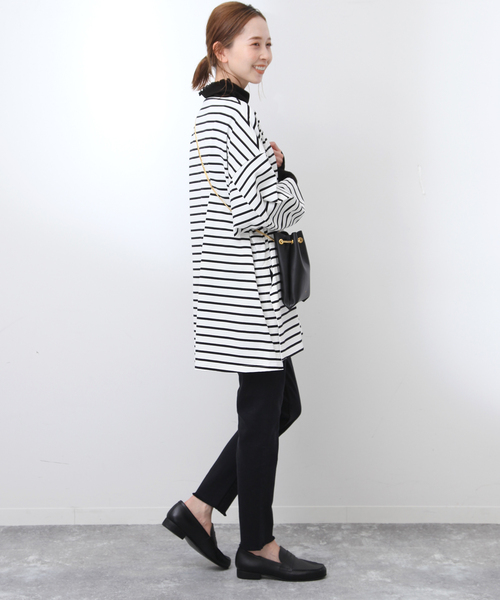 SLOBE IENA（スローブイエナ）の「【ORCIVAL / オーシバル】COTTON MERCERIZINGボーダーカットソー（Tシャツ/カットソー・レディース・ホワイト/ブラウン/グリーン・FREE）」の22枚目の写真