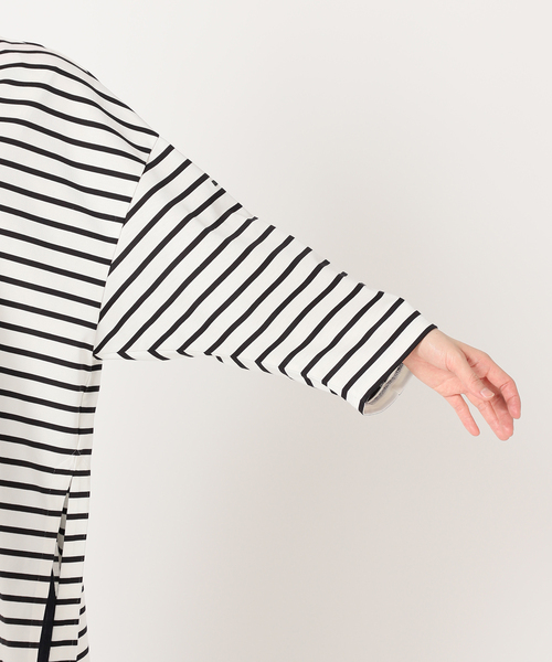 SLOBE IENA（スローブイエナ）の「【ORCIVAL / オーシバル】COTTON MERCERIZINGボーダーカットソー（Tシャツ/カットソー・レディース・ホワイト/ブラウン/グリーン・FREE）」の8枚目の写真
