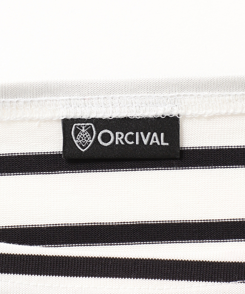 SLOBE IENA（スローブイエナ）の「【ORCIVAL / オーシバル】COTTON MERCERIZINGボーダーカットソー（Tシャツ/カットソー・レディース・ホワイト/ブラウン/グリーン・FREE）」の11枚目の写真