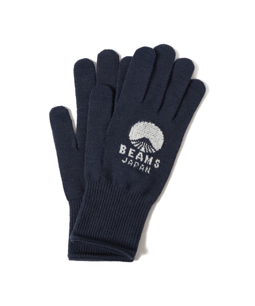 BEAMS JAPAN(ビームス ジャパン)の「tet. × BEAMS JAPAN / 別注 ビームス ジャパン ロゴ グローブ Vol.2 Men(手袋・メンズ・グレー/ブラック/ブラウン/グリーン/ネイビー/オレンジ・ONE SIZE)」の5枚目の写真