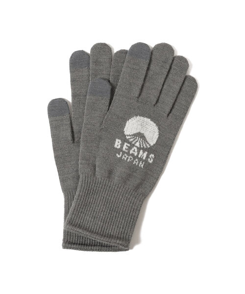 BEAMS JAPAN(ビームス ジャパン)の「tet. × BEAMS JAPAN / 別注 ビームス ジャパン ロゴ グローブ Vol.2 Men(手袋・メンズ・グレー/ブラック/ブラウン/グリーン/ネイビー/オレンジ・ONE SIZE)」の3枚目の写真