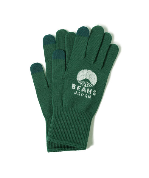 BEAMS JAPAN(ビームス ジャパン)の「tet. × BEAMS JAPAN / 別注 ビームス ジャパン ロゴ グローブ Vol.2 Men(手袋・メンズ・グレー/ブラック/ブラウン/グリーン/ネイビー/オレンジ・ONE SIZE)」の4枚目の写真