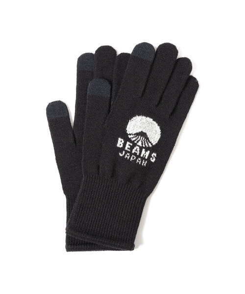 BEAMS JAPAN(ビームス ジャパン)の「tet. × BEAMS JAPAN / 別注 ビームス ジャパン ロゴ グローブ Vol.2 Men(手袋・メンズ・グレー/ブラック/ブラウン/グリーン/ネイビー/オレンジ・ONE SIZE)」の2枚目の写真