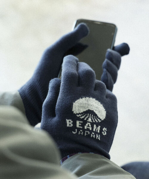 BEAMS JAPAN(ビームス ジャパン)の「tet. × BEAMS JAPAN / 別注 ビームス ジャパン ロゴ グローブ Vol.2 Men(手袋・メンズ・グレー/ブラック/ブラウン/グリーン/ネイビー/オレンジ・ONE SIZE)」の20枚目の写真