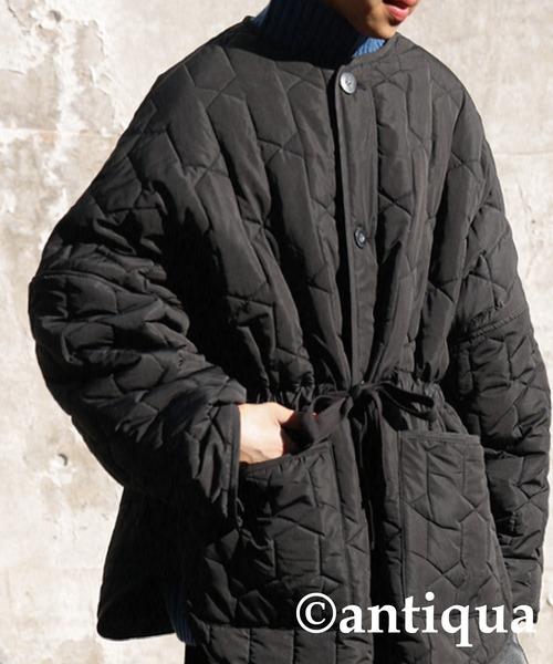 antiqua(アンティカ)の「×着方次第で印象変わる。キルティングジャケット(ダウンジャケット/コート・レディース・ホワイト/ブラック/カーキ・FREE)」の19枚目の写真