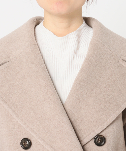 Noble（ノーブル）の「MTRビッグカラーPコート（ピーコート・レディース・ベージュ/ブラウン・38/36）」の20枚目の写真