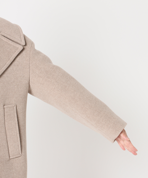 Noble（ノーブル）の「MTRビッグカラーPコート（ピーコート・レディース・ベージュ/ブラウン・38/36）」の22枚目の写真