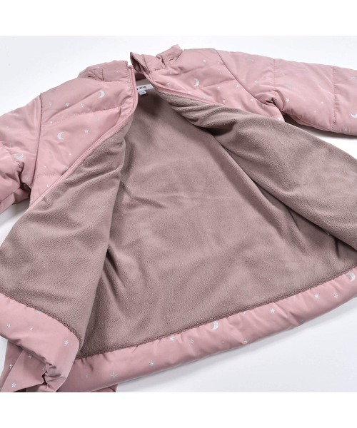 SLAP SLIP（スラップスリップ）の「SLAPSLIP/取り外し可能フード付きキラキラ箔プリント裏フリースタフタ中綿ジャケット(80~130cm)（ブルゾン・キッズ・ピンク/ブルー・90/110/130/100/120）」の20枚目の写真