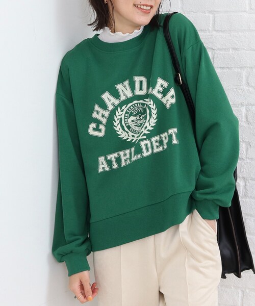 SHOO・LA・RUE（シューラルー）の「◆バリエーション豊富な12色展開！！プリント スウェット（スウェット・レディース・ダークグリーン系3/アイボリー/ブラック系4/ネイビー/ピンク系5/グレー系/ブラック系6/ライトグレー系3/アイボリー系5/アイボリー系6/ダークグリーン系5/グレー系4・03/02）」の10枚目の写真