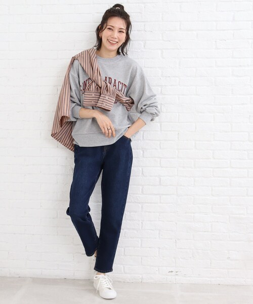 SHOO・LA・RUE（シューラルー）の「◆バリエーション豊富な12色展開！！プリント スウェット（スウェット・レディース・ダークグリーン系3/アイボリー/ブラック系4/ネイビー/ピンク系5/グレー系/ブラック系6/ライトグレー系3/アイボリー系5/アイボリー系6/ダークグリーン系5/グレー系4・03/02）」の15枚目の写真