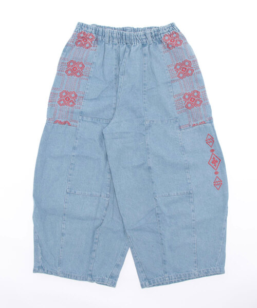 チャイハネ（チャイハネ）の「【チャイハネ】サシキMEN'Sデニムワイドパンツ（デニムパンツ・メンズ・ライトブルー/インディゴブルー/ブラック/ホワイト・FREE）」の4枚目の写真