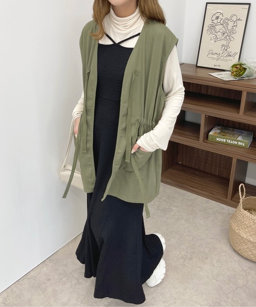 apres jour(アプレジュール)の「ミリタリーベスト【ZOZOTOWN限定アイテム】(ベスト・レディース・ブラック/カーキ・X-LARGE/フリー)」の20枚目の写真