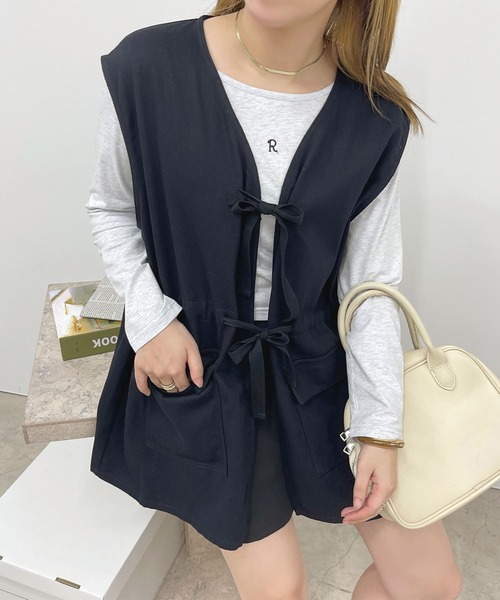 apres jour(アプレジュール)の「ミリタリーベスト【ZOZOTOWN限定アイテム】(ベスト・レディース・ブラック/カーキ・X-LARGE/フリー)」の10枚目の写真