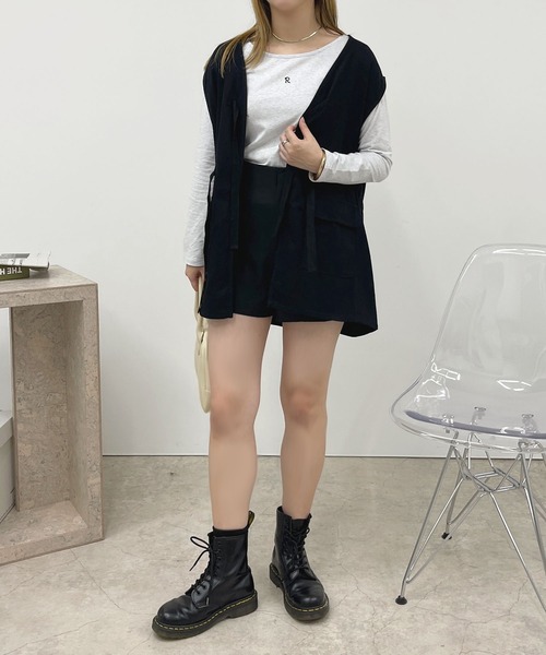 apres jour(アプレジュール)の「ミリタリーベスト【ZOZOTOWN限定アイテム】(ベスト・レディース・ブラック/カーキ・X-LARGE/フリー)」の13枚目の写真
