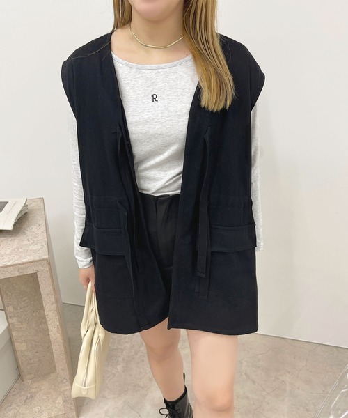 apres jour(アプレジュール)の「ミリタリーベスト【ZOZOTOWN限定アイテム】(ベスト・レディース・ブラック/カーキ・X-LARGE/フリー)」の11枚目の写真