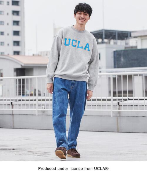 UCLA（ユーシーエルエー）の「カレッジロゴプリント裏起毛クルーネック