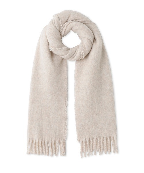 LILY BROWN(リリーブラウン)の「ウールブレンドブークレーストール(ストール/ショール・レディース・ベージュ/アイボリー/ブルー・FREE)」の2枚目の写真