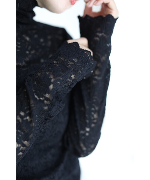 cawaii（カワイイ）の「抜け感が出せる　レース重ね着シアーインナートップス（Tシャツ/カットソー・レディース・ホワイト/ブラック・M/L/XL）」の16枚目の写真