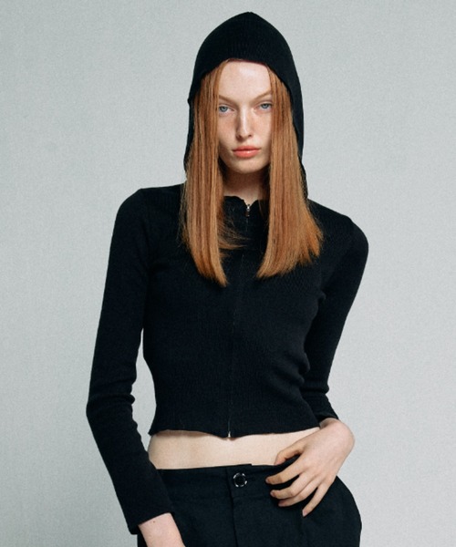 SCULPTOR（スカルプター）の「Silhouette Knit Zip-up Hoodie