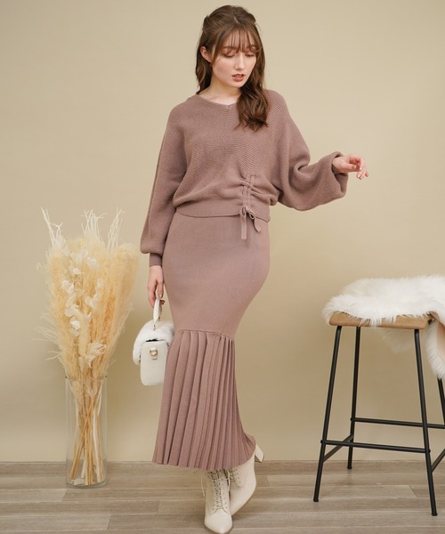 Noela（ノエラ）の「サイドリボンニットセット（ワンピース）」 WEAR