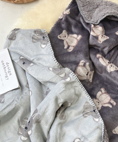 AS KNOW AS plus（アズノゥアズプラス）の「ふわふわアニマルひざ掛け ブランケット（ブランケット・レディース・ベージュ/ネイビー/ベージュ系/ピンク系/ピンク/グレー/アイボリー/ライトベージュ/グレー系/ダークグレー/ミント/ブルー/ネイビー系/グレー系1/ネイビー系1/ブルー系/ベージュ系1/グレー系2・FREE）」の5枚目の写真