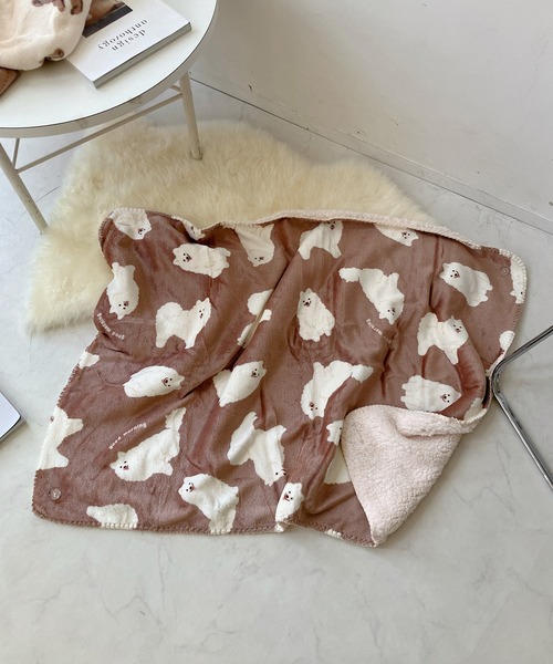 AS KNOW AS plus（アズノゥアズプラス）の「ふわふわアニマルひざ掛け ブランケット（ブランケット・レディース・ベージュ/ネイビー/ベージュ系/ピンク系/ピンク/グレー/アイボリー/ライトベージュ/グレー系/ダークグレー/ミント/ブルー/ネイビー系/グレー系1/ネイビー系1/ブルー系/ベージュ系1/グレー系2・FREE）」の11枚目の写真