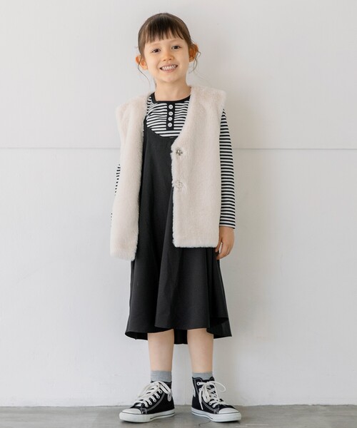 THE SHOP TK (ザ ショップ ティーケー )の「【110-150】フェイクファーベスト(ベスト・キッズ・アイボリー・13/12/14/15 /11)」の5枚目の写真