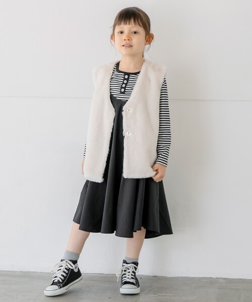 THE SHOP TK (ザ ショップ ティーケー )の「【110-150】フェイクファーベスト(ベスト・キッズ・アイボリー・13/12/14/15 /11)」の3枚目の写真