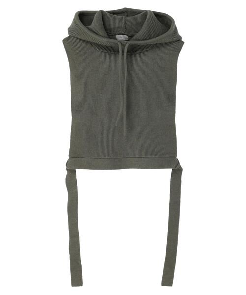 KBF（ケイビーエフ）の「KBF フーディーベスト（ベスト・レディース・ダークグリーン/ベージュ・FREE）」の18枚目の写真