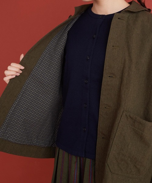 Malle（マル）の「Ｍalle アーミーウール　ワークジャケット（その他アウター・レディース・カーキ・FREE）」の4枚目の写真