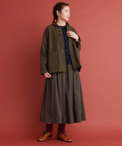 Malle（マル）の「Ｍalle アーミーウール　ワークジャケット（その他アウター・レディース・カーキ・FREE）」の12枚目の写真