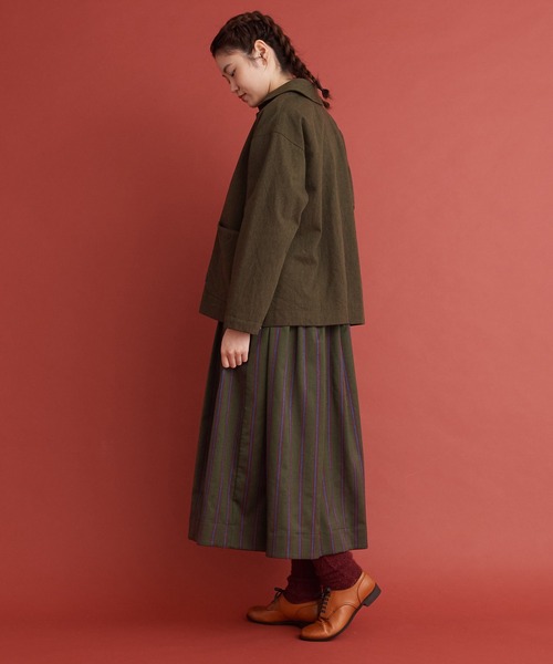 Malle（マル）の「Ｍalle アーミーウール　ワークジャケット（その他アウター・レディース・カーキ・FREE）」の10枚目の写真