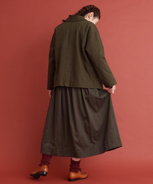 Malle（マル）の「Ｍalle アーミーウール　ワークジャケット（その他アウター・レディース・カーキ・FREE）」の13枚目の写真