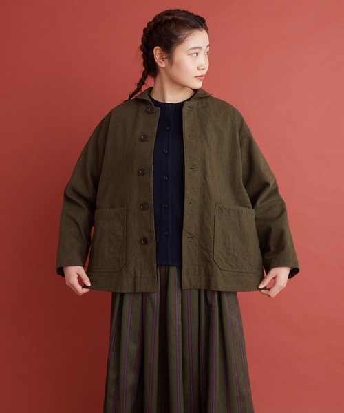 Malle（マル）の「Ｍalle アーミーウール　ワークジャケット（その他アウター・レディース・カーキ・FREE）」の20枚目の写真