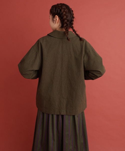 Malle（マル）の「Ｍalle アーミーウール　ワークジャケット（その他アウター・レディース・カーキ・FREE）」の11枚目の写真