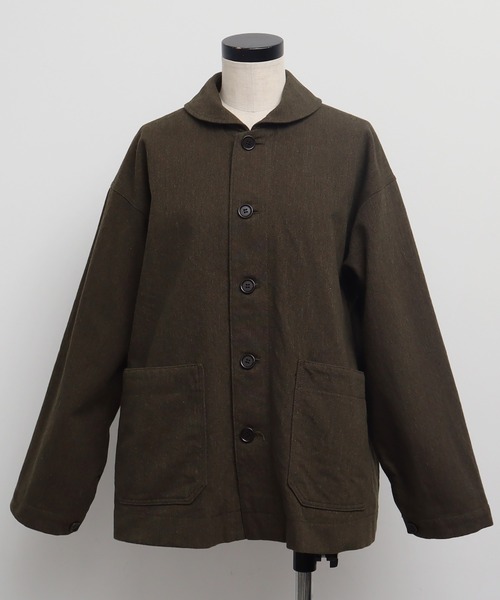 Malle（マル）の「Ｍalle アーミーウール　ワークジャケット（その他アウター・レディース・カーキ・FREE）」の6枚目の写真