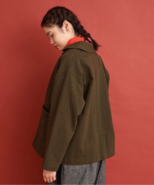 Malle（マル）の「Ｍalle アーミーウール　ワークジャケット（その他アウター・レディース・カーキ・FREE）」の7枚目の写真