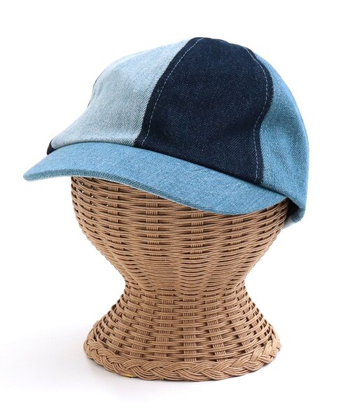 F.O.KIDS（エフオーキッズ）の「パッチワークキャップ（キャップ・キッズ・チェック/ベージュ/インディゴブルー・50/54/58）」の3枚目の写真