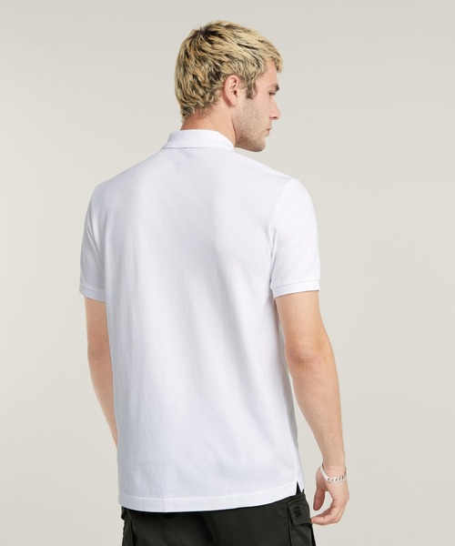 G-STAR(ジースター)の「DUNDA SLIM POLO/ベーシックデザインワンポイントロゴポロシャツ(ポロシャツ・メンズ・ネイビー/ホワイト/ダークブラック・SMALL/MEDIUM/LARGE/X-LARGE/X-SMALL)」の8枚目の写真