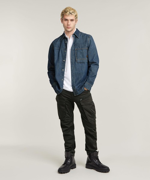 G-STAR(ジースター)の「DUNDA SLIM POLO/ベーシックデザインワンポイントロゴポロシャツ(ポロシャツ・メンズ・ネイビー/ホワイト/ダークブラック・SMALL/MEDIUM/LARGE/X-LARGE/X-SMALL)」の9枚目の写真
