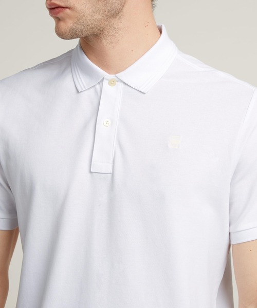 G-STAR(ジースター)の「DUNDA SLIM POLO/ベーシックデザインワンポイントロゴポロシャツ(ポロシャツ・メンズ・ネイビー/ホワイト/ダークブラック・SMALL/MEDIUM/LARGE/X-LARGE/X-SMALL)」の10枚目の写真
