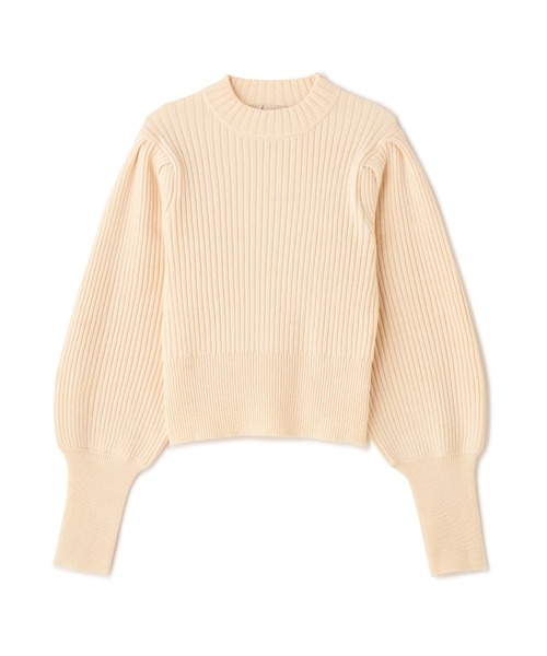 FREE'S MART（フリーズマート）の「◆リブハイネックボリュームスリーブニット（ニット/セーター・レディース・パープル/グリーン/ブラック/ホワイト・FREE）」の2枚目の写真