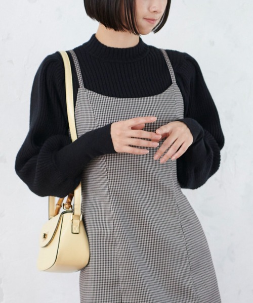 FREE'S MART（フリーズマート）の「◆リブハイネックボリュームスリーブニット（ニット/セーター・レディース・パープル/グリーン/ブラック/ホワイト・FREE）」の19枚目の写真