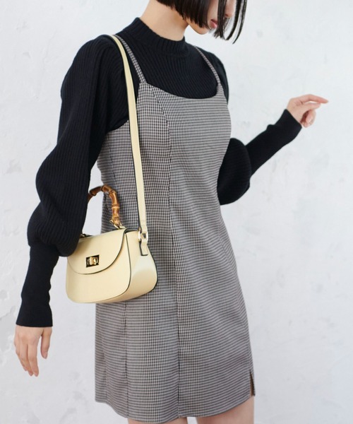 FREE'S MART（フリーズマート）の「◆リブハイネックボリュームスリーブニット（ニット/セーター・レディース・パープル/グリーン/ブラック/ホワイト・FREE）」の9枚目の写真