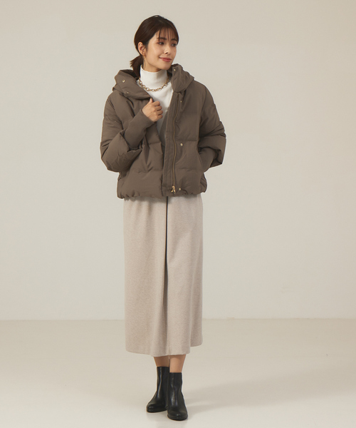 袖リブシームレスダウン