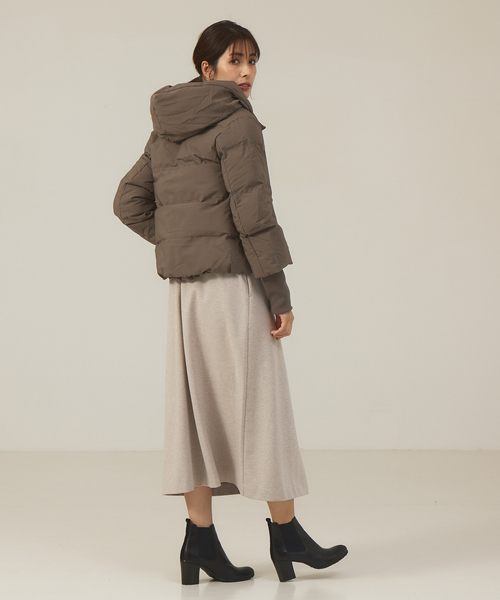 袖リブシームレスダウン